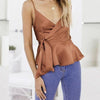 Brown Satin Tank Top
