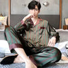 Mens Striped Satin Pajamas