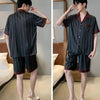 Mens Striped Satin Pajamas