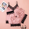 Pink Satin Pajamas Set