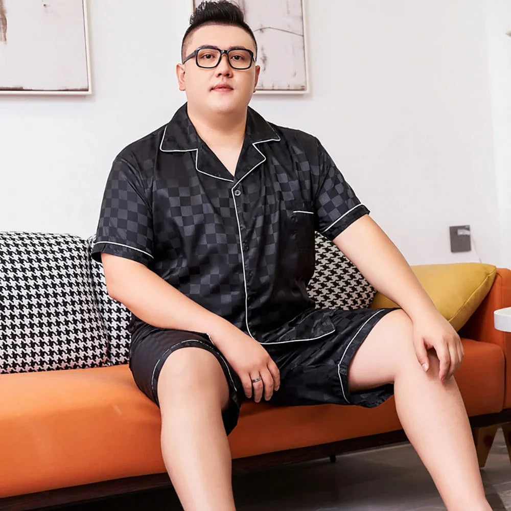 Plus Size Mens Satin Pajamas