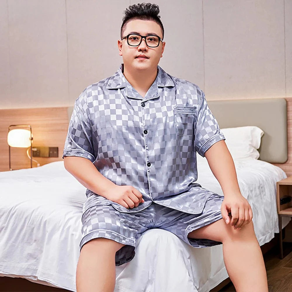 Plus Size Mens Satin Pajamas