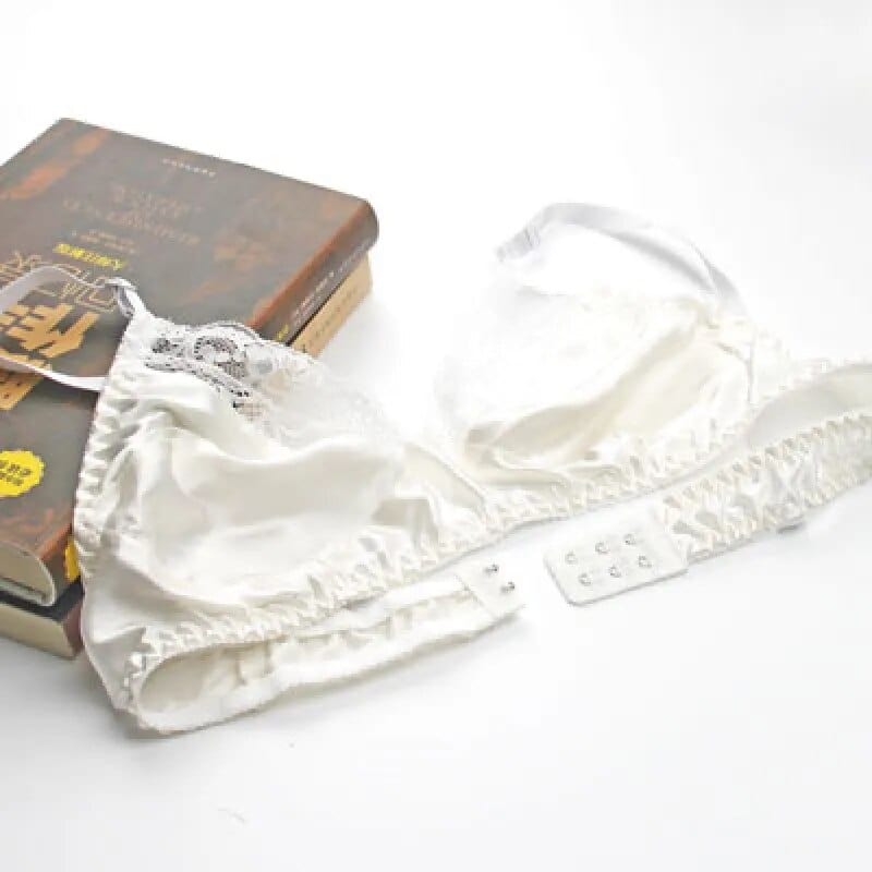 Satin and Lace Triangle Bra