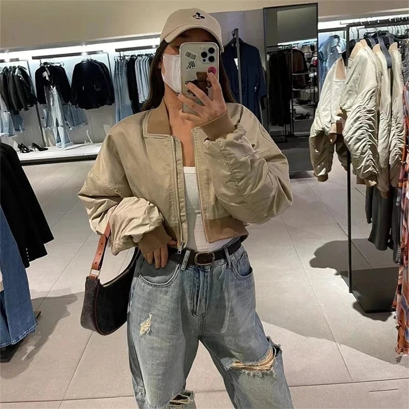 Satin Cropped Jacket