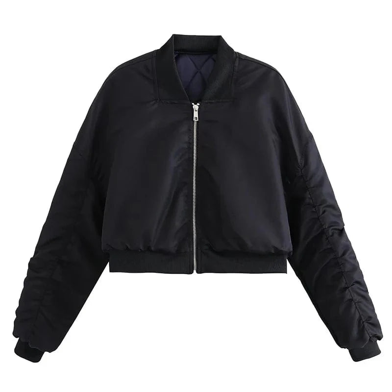 Satin Cropped Jacket