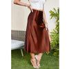 Satin Midi Skirt with Slit