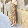 Satin Printed Maxi Skirt
