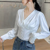 White Satin Blouse