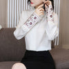 White Satin Blouse Long Sleeve
