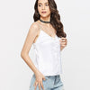 White Silk Tank Top Satin
