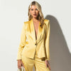 Yellow Satin Blazer