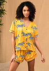 Yellow Satin Pajama Set