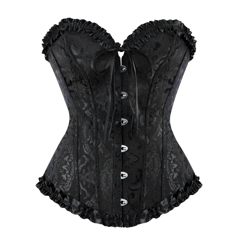 Lace and Satin Corset Top