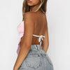 Backless Satin Crop Top