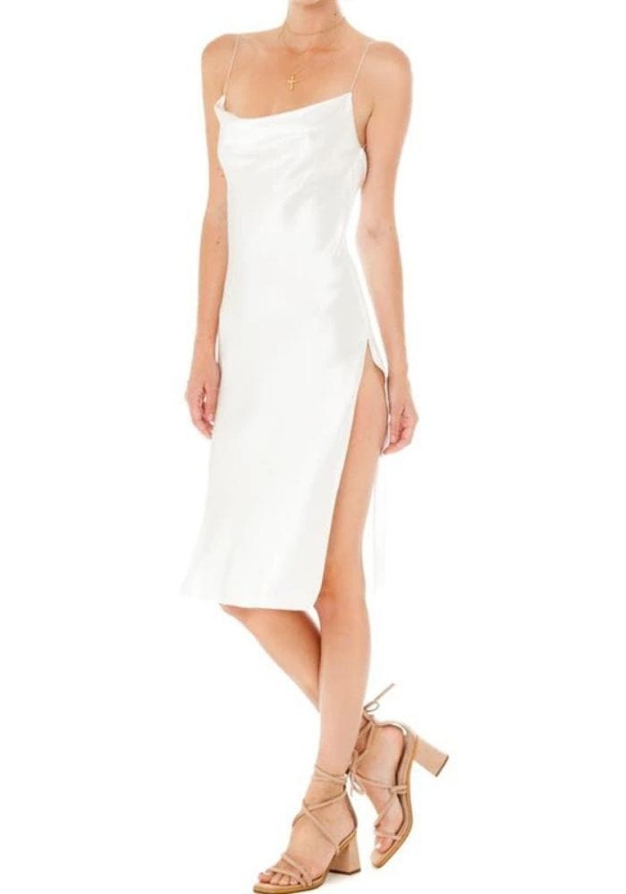 Backless Satin Dress