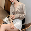 Beige Satin Blouse