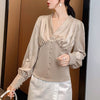 Beige Satin Blouse