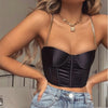 Black Satin Corset Top