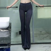 Black Satin Flare Pants