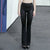 Black Satin Flare Pants