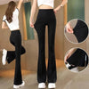 Black Satin Flare Pants