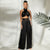 Black Satin Pant Set