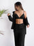 Black Satin Pants Set