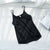 Black Satin Spaghetti Strap Top
