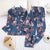 Blue Floral Satin Pajamas