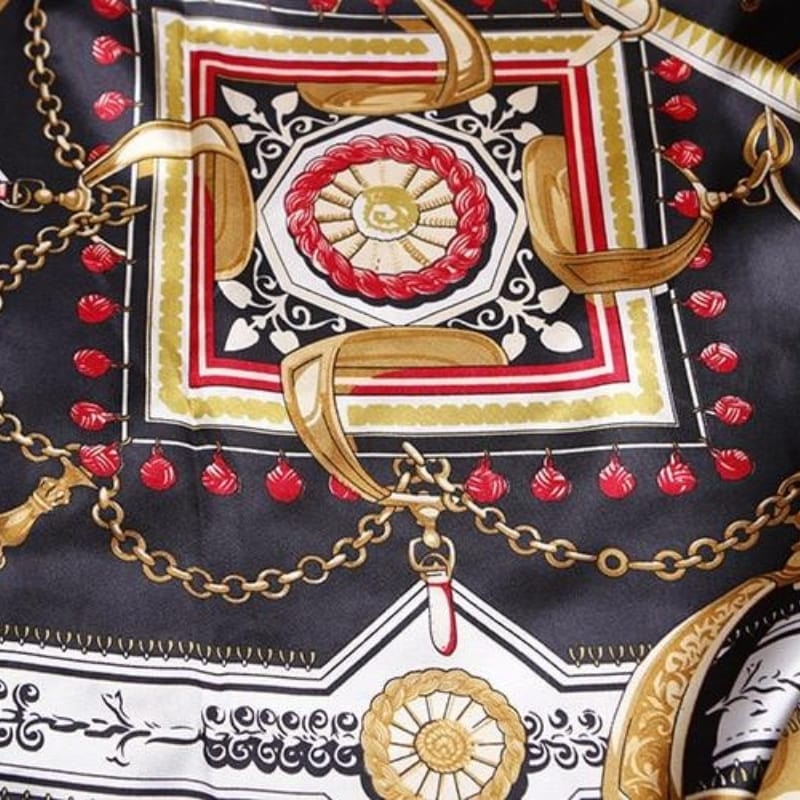 Chain Print Satin Head Scarf