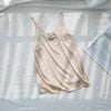 Cream Satin Tank Top