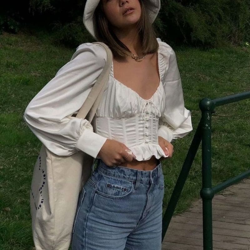 Cropped Satin Blouse