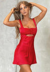 Cutout Satin Dress