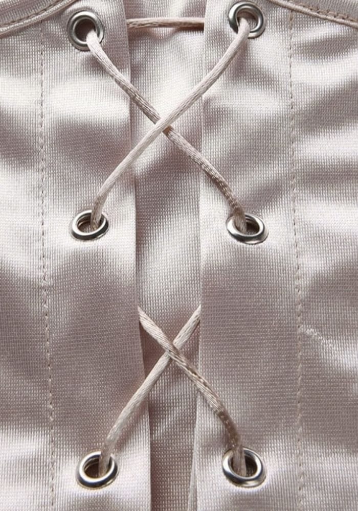 Gold Satin Mini Dress