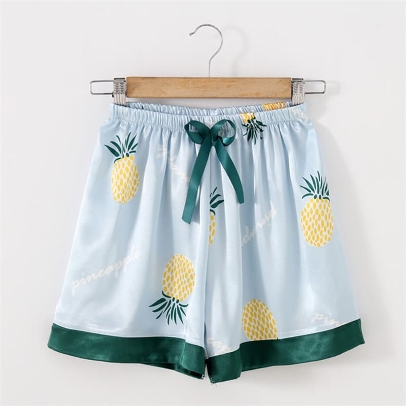 Green Satin Pajama Set Women