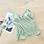 Green Satin Top Womens