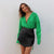 High Waisted Satin a Line Mini Skirt