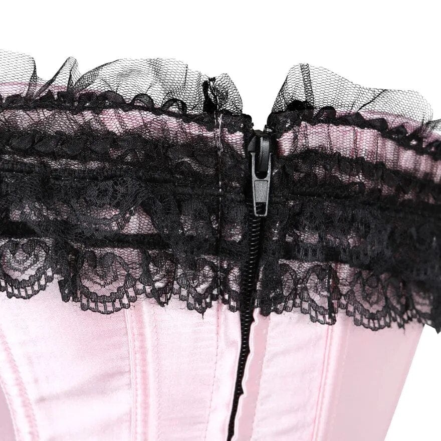 Lace and Satin Corset Top