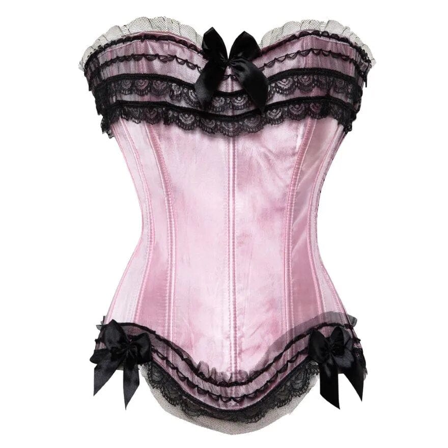 Lace and Satin Corset Top