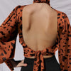 Leopard Print Satin Blouse