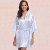 Light Blue Satin Kimono