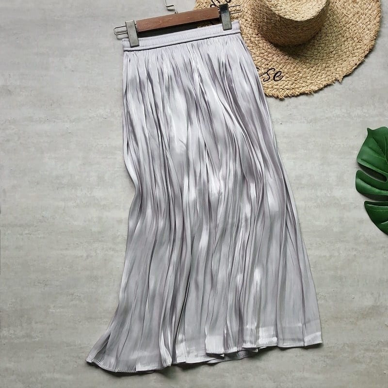 Long Maxi Satin Skirt