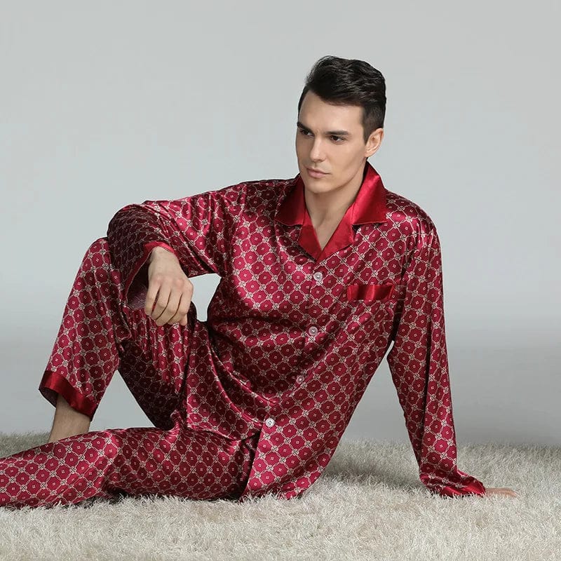 Luxury Mens Satin Pajamas