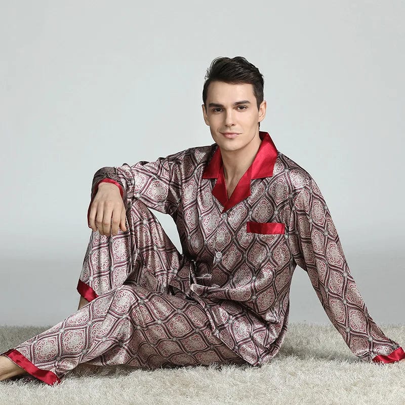 Luxury Mens Satin Pajamas