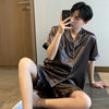 Mens Satin Pajama Short Sets