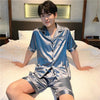 Mens Satin Pajama Short Sets