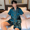 Mens Satin Pajama Short Sets