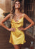Mini Yellow Satin Dress