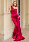 One Shoulder Satin Dress