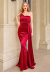 One Shoulder Satin Dress